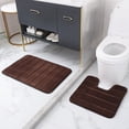 thumbnail image 3 of YAOMOBB U-shaped Toilet Carpet 3 Pieces Bath Mat Set Water Absorption Non Slip Quick Dry Toilet Mat Microfiber Bathroom Mat, 3 of 7