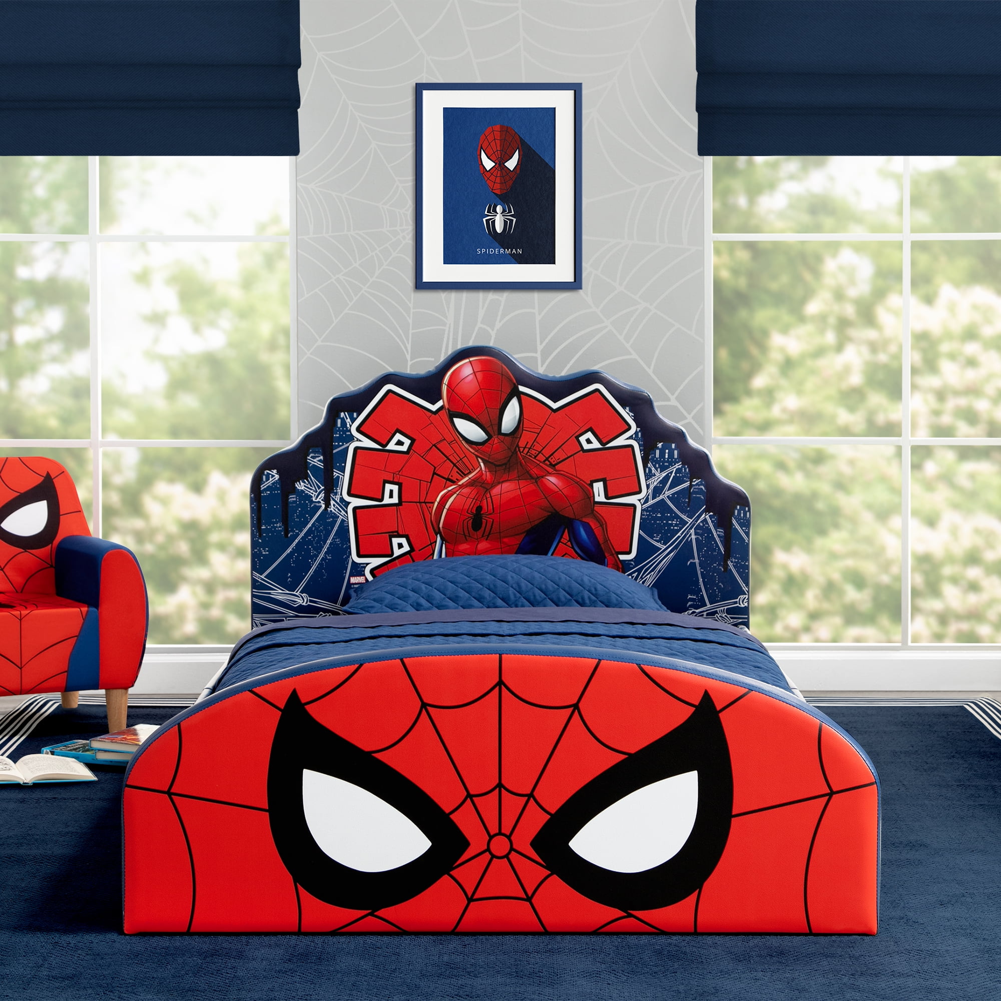 Marvel Spider-Man Sleep and Play Toddler Bed with Tent and Built-In  Guardrails by Delta Children - Walmart.com