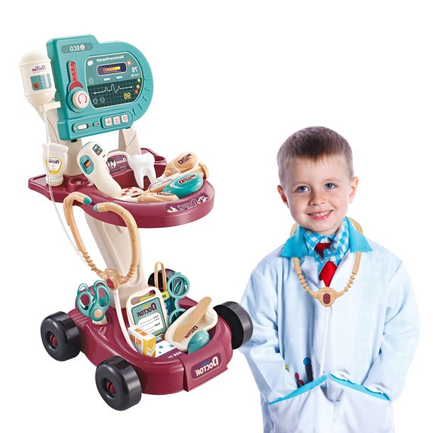 Doctor Play Set, Kids Doctor Playset Pretend Medical Station Set 24