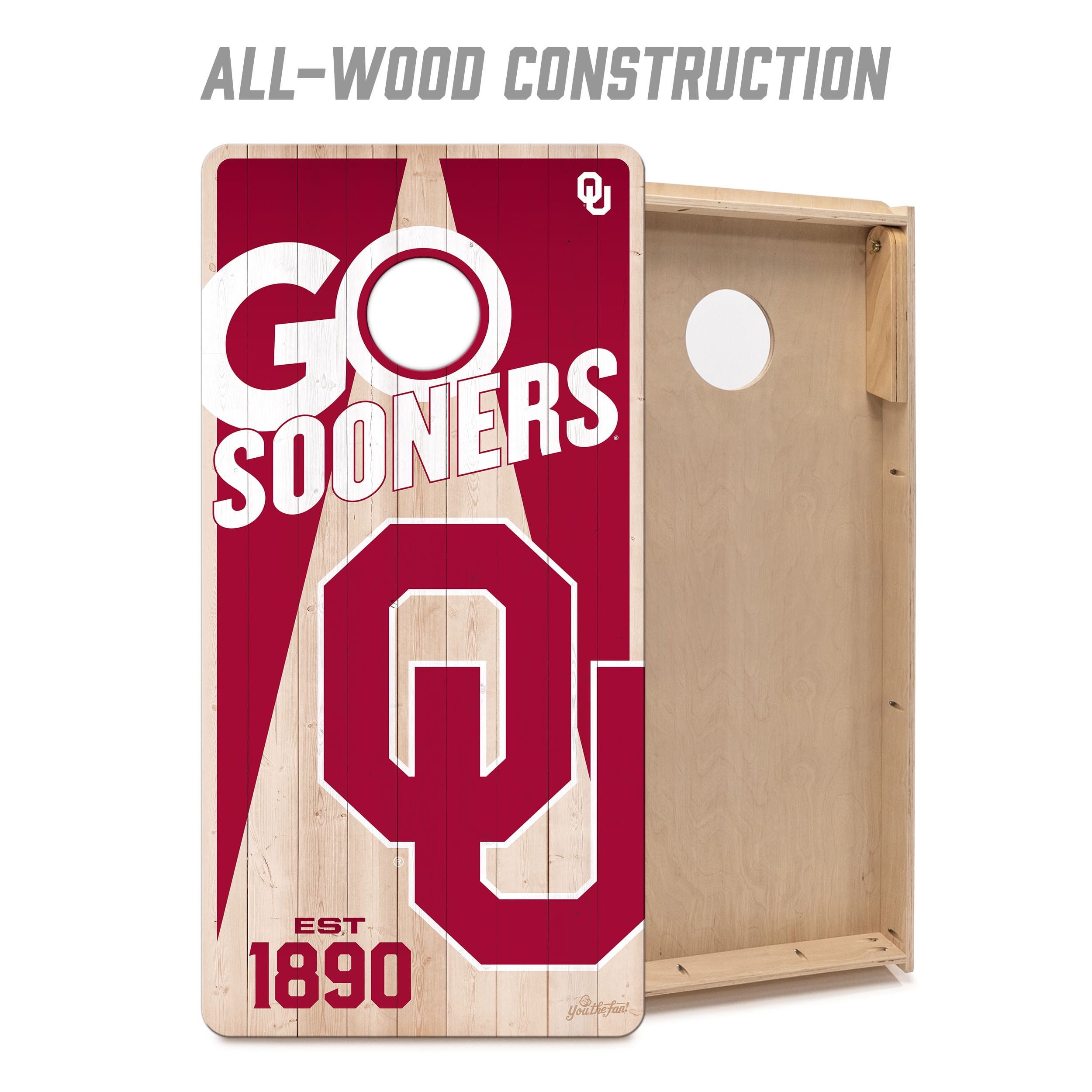 YouTheFan NCAA Oklahoma Sooners 2' x 4' Cornhole Game No Bags