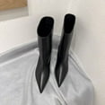thumbnail image 2 of Elongated Square-Toe Kitten-Heel Calf Boots (8.5, White), 2 of 5