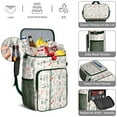 thumbnail image 2 of Tropical Flower and Leaves Insulated Cooler Backpack, Leakproof Waterproof Lunch Backpack for Beach Vacations, Camping, 2 of 6