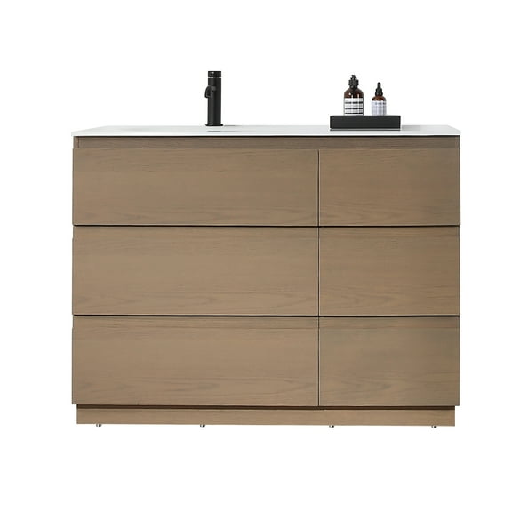 Rothenburg 42" Golden Oak Freestanding Bathroom Vanity