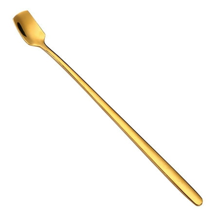 

Farfi Coffee Spoon Eco-friendly Corrosion Resistant Stainless Steel Hot Drinking Flatware Spoon for Home (Golden L)