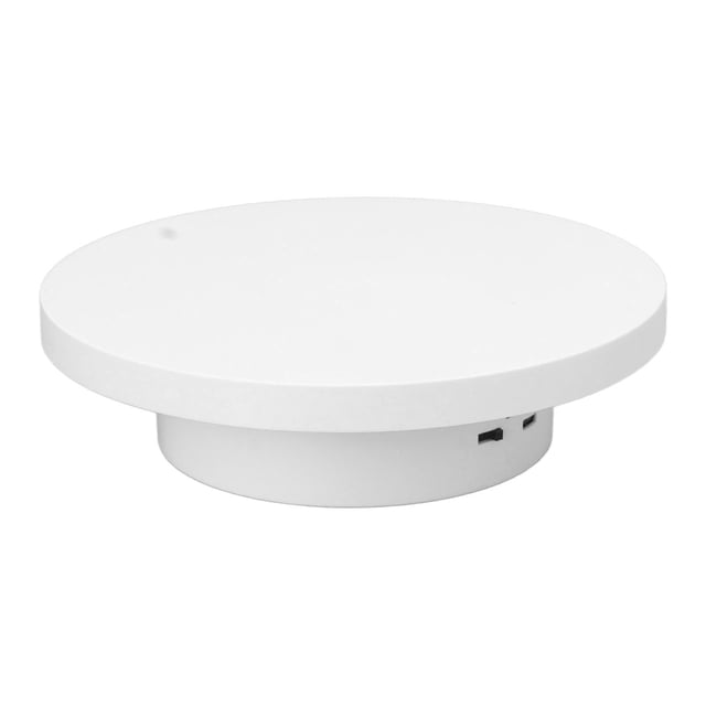 Electric Turntable 360 Degree Rotating Product Photography Display Rechargeable Remote Control 3kg Bearing White 15cm Diameter