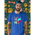 thumbnail image 2 of Colorful Corgi Dog W Bandana T-Shirt Men -Image by Shutterstock, Male Large, 2 of 4