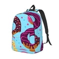 thumbnail image 2 of Balery Donuts Vintage Canvas Backpack for Men and Women - Large Capacity, Durable Travel Laptop Bag for School, Work, Hiking, and Outdoor Activities, 2 of 7