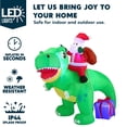 thumbnail image 5 of Joyfy 6 FT Christmas Inflatables Santa Dinosaur Outdoor Decorations,Dinosaur with Santa Christmas Blow Ups Yard Christmas with Built-in LEDs for Holiday Party Garden Lawn Decor, 5 of 8
