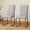 Two Light Gray, Silver, variant on Ciphrias Light Gray Dining Chairs Set of 2 PU Leather Padded Iron Legs for Dining Room