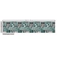 thumbnail image 3 of Ambesonne Hawaiian Fabric by the Yard Upholstery, Ethnic Flower Pattern Folk, 2 Yards, Off White Black Teal, 3 of 5