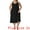 Black, variant on Plus Size Summer V Neck Sleeveless Beach Dress 2X Black