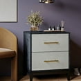 thumbnail image 5 of Sango Shagreen 2-Drawer Black Nightstand - Stylish and Functional, 5 of 8