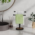 thumbnail image 2 of Toallero YINMIT Hand con base de madera pesada para baño, 2 of 8
