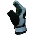 thumbnail image 4 of Meister Wrist Wrap Weight Lifting Gloves w/ Gel Padding (Pair) - Gray/Neon Green - Small, 4 of 5