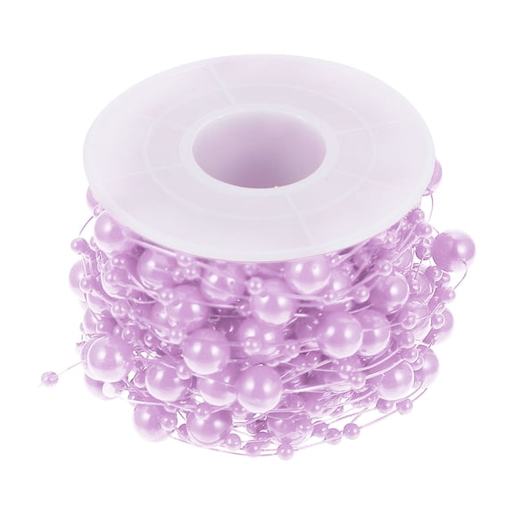 Raindrops 1 Roll Plastic Bead String Lavender Round Diy Accessory For Chains For Jewelry Making