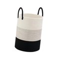 thumbnail image 4 of Cesta de almacenamiento cesta de almacenamiento decorativa organización del hogar cesta de juguete cesto de lavandería para sala de estar dormitorio Negro Gris38cm, 4 of 8