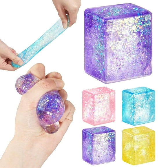 BBLCY Squishy Toy Toys For Kids & Adults: 4 Pack Cube Sensory Toy Large Size 2.16'' Stress Anxiety For Girls Boys Teens Toys For Ages 6 7