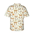 thumbnail image 3 of Haiem Cartoon Corgi Printed Hawaiian Shirt for Men - Men’s Casual Beach Summer Shirts - Stretch Fabric with Modern Fit-Small, 3 of 9