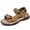 Brown, variant on Mens Outdoor Hiking Sandals Waterproof Athletic Beach Shoes with Adjustable Straps Non Slip Rubber Sole Comfort Walking Sandals for Summer