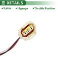 thumbnail image 4 of Arneses de cableado del sensor de 3 pines Unique Bargains para sensor de posición del acelerador para Dodge B1500 1997-1998 No.WH1099 4 piezas de terminales 1 juego 16 gauge, 4 of 7