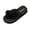 Black, variant on Beige Ladies 2026 Summer Comfy Weaving Flat Slides Flower Accent Thong Style Beach Vacation Sandals