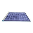 thumbnail image 2 of Ahgly Company Machine Washable Indoor Square Oriental Blue Modern Area Rugs, 4' Square, 2 of 4