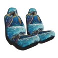 thumbnail image 2 of Sikiie Watercolor Turtle Car Seat Covers 2PCs Front Car Seat Covers Universal fit for Most Cars SUVs and Trucks-1, 2 of 9