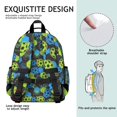 thumbnail image 5 of Football and Hexagon Green Pattern Cute School Backpack Bag for School with Padded Back and Adjustable Shoulder Straps 15.25"x11.5"x5.25", 5 of 5