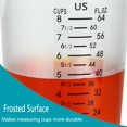 thumbnail image 6 of 8 Cup/2-Quart Large Measuring Cups, Clear, Strong Food Grade Liquid Measure Pitcher, for Home Hobbies/Professional Kitchen, 6 of 7