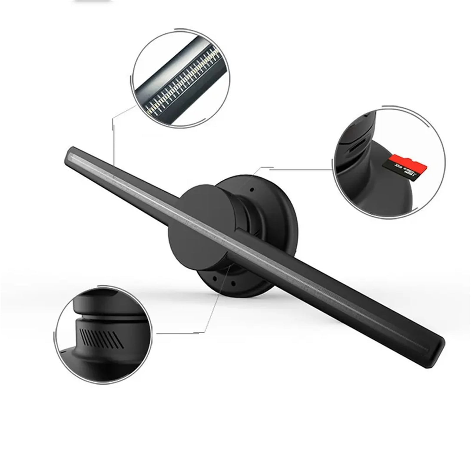 3D Holographic Naked Eye Advertising Machine 3D Holographic Fan Exhibition Media Advertising Projection Equipment