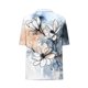 thumbnail image 2 of TaTaai Women Fashion V Neck Short Sleeve All Over Print T Shirt Casual Loose Button Top Ladies Spring Summer Daily Street Wear Soft Breathable Machine Washable No Fading Top Gift, 2 of 6
