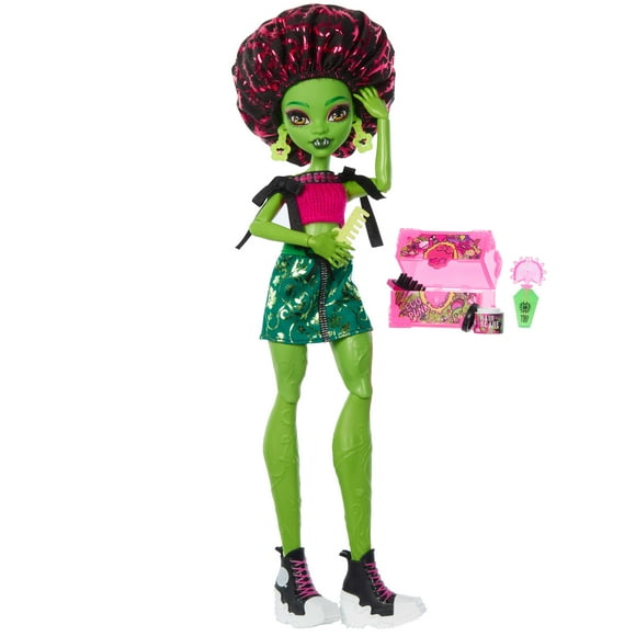 Monster High Self-Scare Secrets Venus McFlytrap Fashion Doll with 13 Realistic Accessories