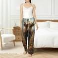 thumbnail image 4 of Balery Grassland Sunflower Cow Pantalones de pijama para mujer, pijamas ultraligeros, pantalones de estar por casa-Large, 4 of 6