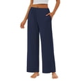 thumbnail image 5 of Ekouaer Pajama Pants for Women Soft Comfy Pajama Bottoms Casual Stretch Wide Leg Pants with Pockets, 5 of 6