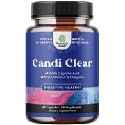 Natures Craft Candi-Clear Body Cleanse Detox for Women - Anti Overgrowth Gut Detox for Women with Caprylic Acid Black Walnut Wormwood and Oregano - Full Body Cleanse with Pre and Probiotics