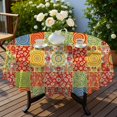 thumbnail image 4 of Pioneer Flower Floral Print Pattern Round Tablecloth 60 X 60 Inch, Wrinkle Resistant Wipeable Table Cloth for Kitchen Dining Picnic Patio Party, 4 of 6