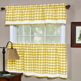 thumbnail image 2 of Traditional Elegance Buffalo Check Window Curtain Tier Pair - 58x36 - Yellow, 2 of 3