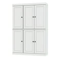thumbnail image 6 of Palace Imports 100% Solid Wood Kitchen Pantry Storage Cabinet with Doors and Adjustable Shelves, 6-Door, White, 6 of 8