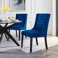 thumbnail image 2 of Side Dining Chair, Set of 2, Blue Navy, Velvet, Modern Contemporary, Kitchen Room Cafe Bistro Restaurant Hospitality, 2 of 9