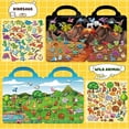 thumbnail image 4 of Kalysky Juego de 6 libros de pegatinas hinchadas para niños de 2 a 4 años, libros de pegatinas reutilizables 3D para niños pequeños de 1 a 3, 2 a 4 años, granja+animal+dinosaurios+mundo oceánico+espac, 4 of 5