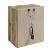 Signature Design by Ashley Hyanna 2-Drawer Nightstand – Modern Farmhouse Rustic Tan Brown Night Stand with USB Charging Ports