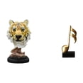 thumbnail image 1 of Escultura de mesa,Escultura de cabeza de tigre,estatua moderna de mesa,Figura decorativa de cabeza de animal de resina para escritorio,Figura de escritorio,Escultura de notas musicales para, 1 of 8