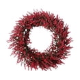thumbnail image 2 of 18 Inch Artificial Red Wheat Fall Wreath, Autumn Harvest Wreath for Front Door Porch Wall, Thanksgiving Halloween Indoor Covered Outdoor Home Decor, 2 of 6
