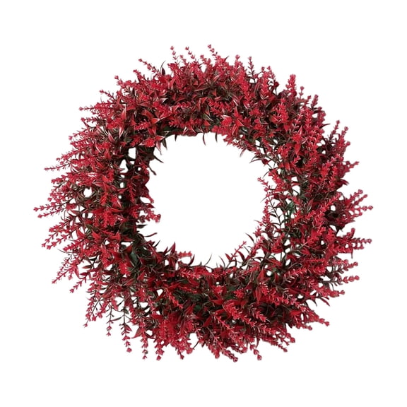 Fall Wreaths for Front Door, Artificial Burgundy Wreath, Fall Door Wreath for Home Porch Yard Thanksgiving Indoor Outdoor Decor