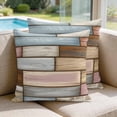thumbnail image 2 of 16x16 Pillow Covers Set of 2, Brown Pink Vintage Square Throw Pillow Covers for Couch/Sofa/Living Room, Retro Farmhouse Elegant Pastoral Decorative Soft Pillowcases for Couch Throw Pillows, 2 of 9