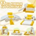 thumbnail image 3 of Stmoze 13Pcs Yellow Modular Kids Couch Fort for 8 Year Old,Kids Play Foam Couch Fort,Cozy Kids Couch Fort Open Sofa,Kids Couch Fort Chair for Playroom Bedroom Livingroom Decor, 3 of 9