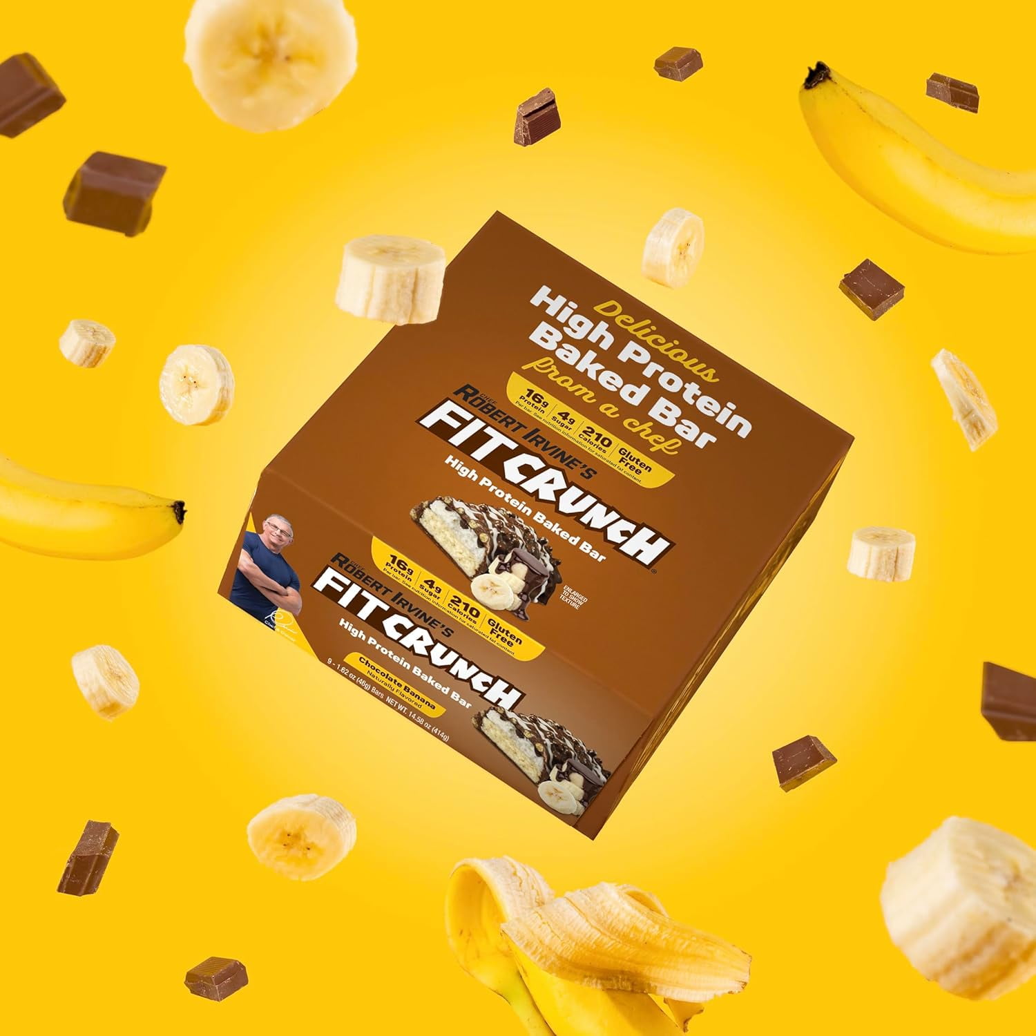 Fit Crunch Snack Size Protein Bar, Chocolate Banana, 16g Protein, 9 ct.