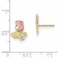 thumbnail image 2 of Beautiful 10k Tri-Color Black Hills Gold Rose Post Earrings, 2 of 2