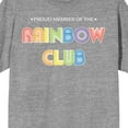thumbnail image 2 of Pride Proud Member of the Rainbow Club Men's Heather Gray Graphic Tee-Medium, 2 of 4