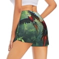 thumbnail image 3 of Haiem Flying Parrots In Jungle Women's 2 in 1 Running Shorts - Lightweight Athletic Workout Gym Yoga Breathable Sports Shorts Liner with Phone Pockets-XX-Large, 3 of 9